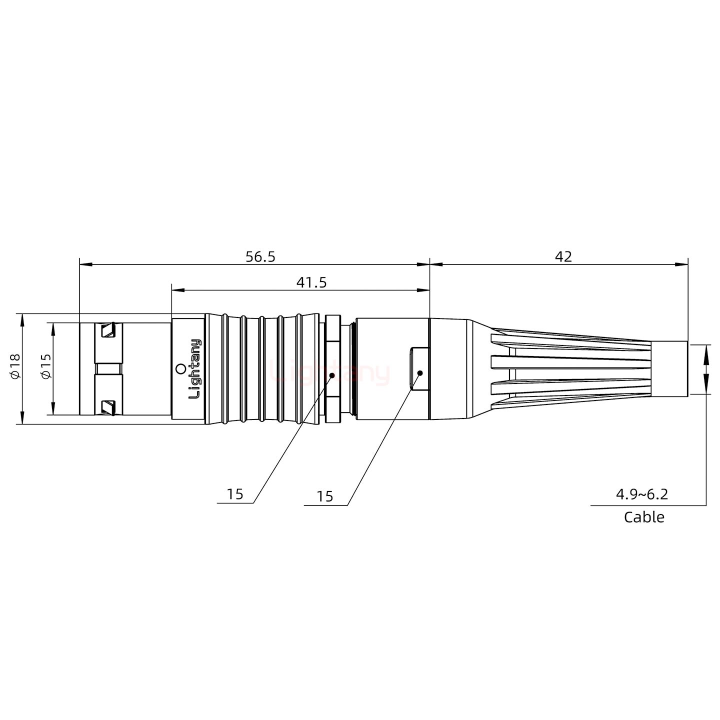 FGG.3B.004.CLAD62Z帶護套直式插頭