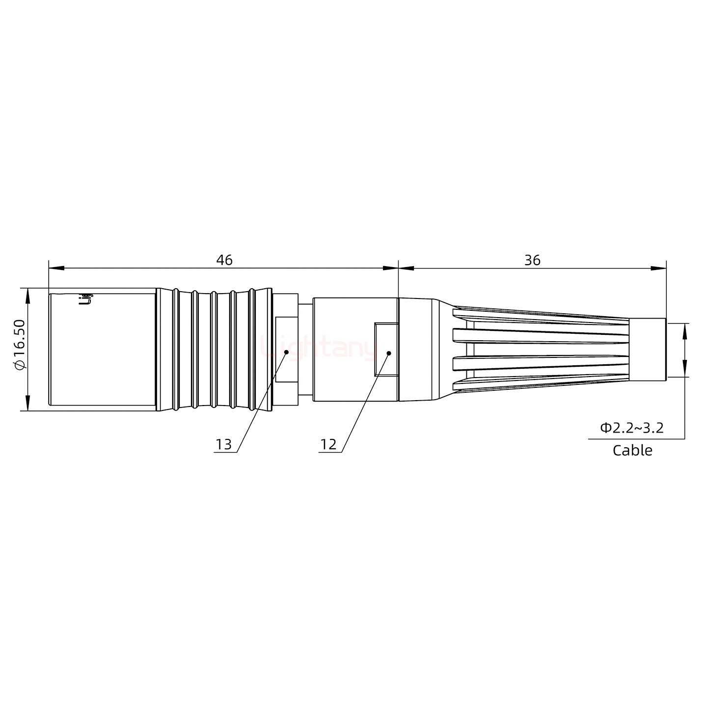 PHG.2B.019.CLLM31Z推拉自鎖帶護(hù)套浮動插座