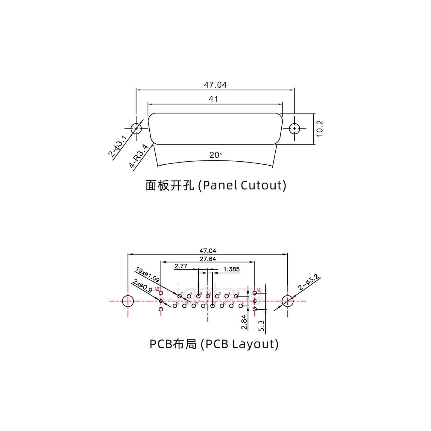 防水17W2母直插板/鉚魚(yú)叉/鎖螺絲/射頻同軸50歐姆